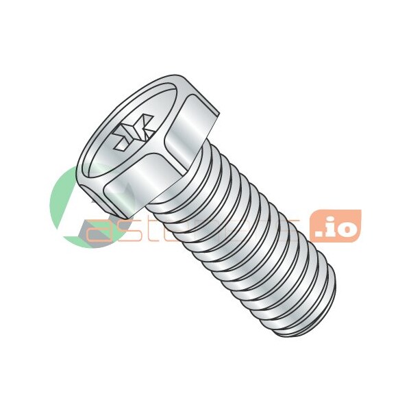 Newport Fasteners #8-32 x 3/8 in Phillips Hex Machine Screw, Zinc Plated Steel, 10000 PK 536021 - main